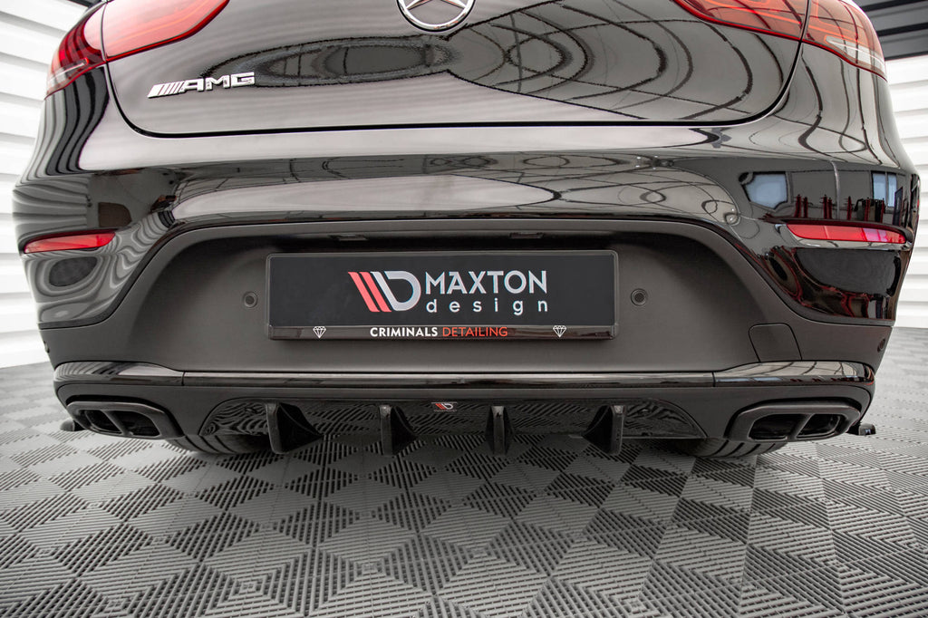 Maxton Design Diffusor Heck Ansatz passend für Mercedes-Benz GLC Coupe AMG-Line C253 Facelift schwarz Hochglanz
