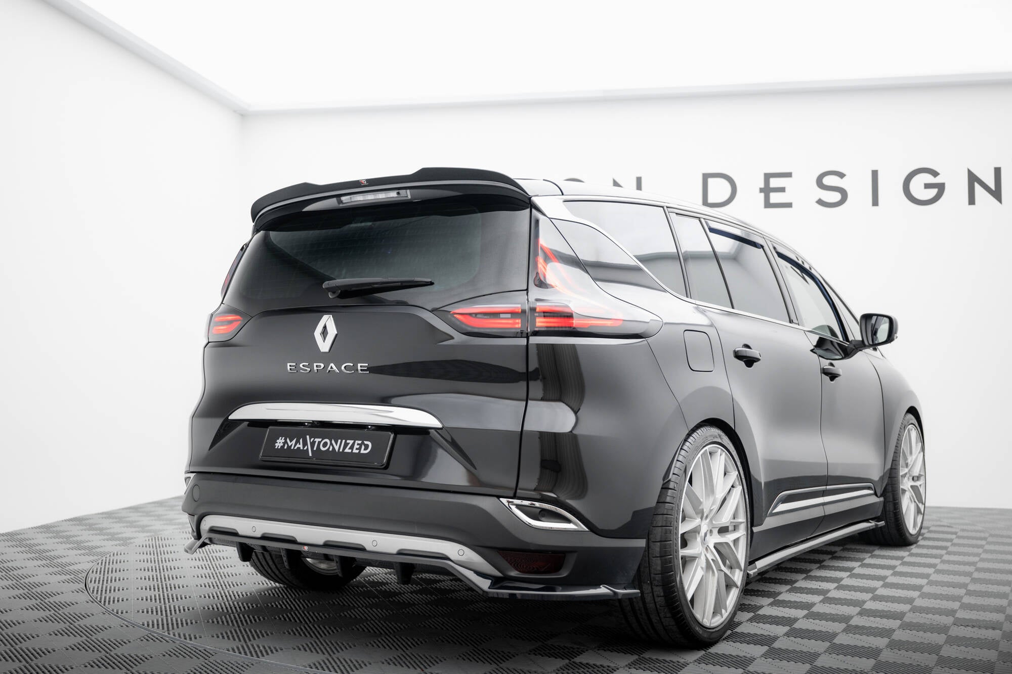 Maxton Design Spoiler CAP passend für Renault Espace Mk5 schwarz Hochglanz