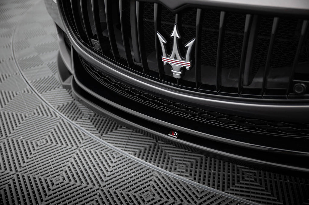 Maxton Design Street+ Spoilerlippe Front Ansatz passend für Maserati Quattroporte Mk6 schwarz Hochglanz