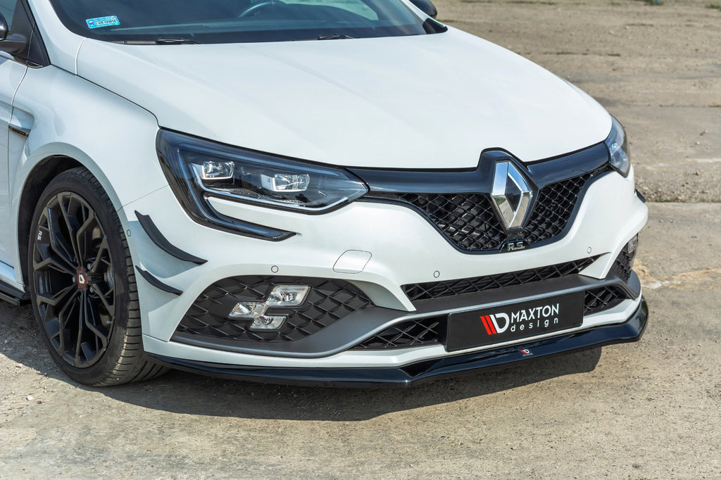 Maxton Design Street+ Spoilerlippe Front Ansatz V.2 passend für Renault Megane IV RS schwarz Hochglanz