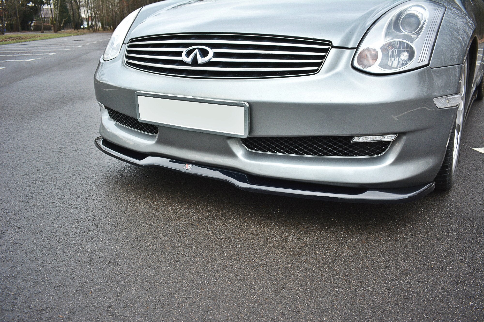 Maxton Design Street+ Spoilerlippe Front Ansatz V.1 passend für INFINITI G35 COUPE schwarz Hochglanz