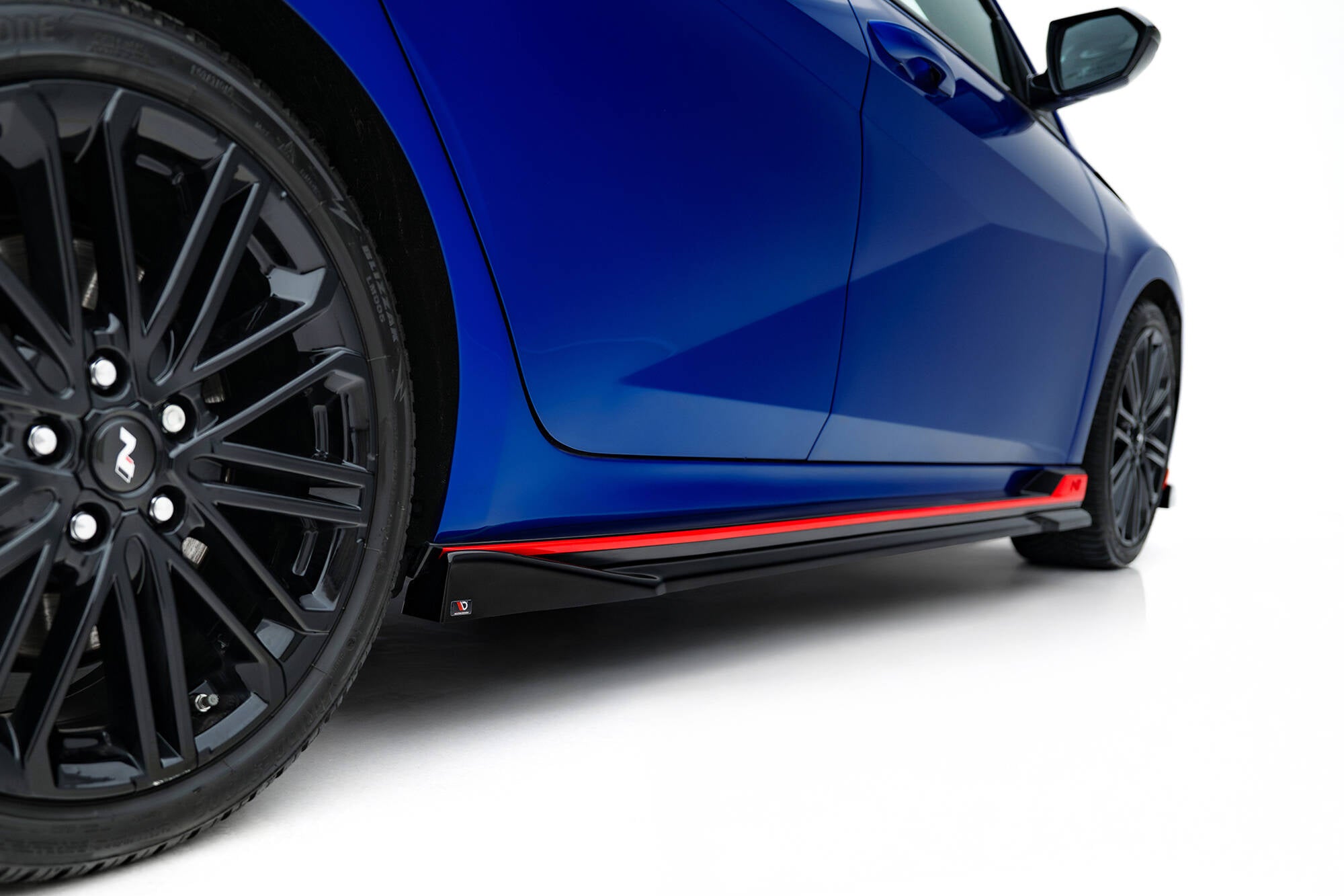 Maxton Design Street+ Seitenschweller Leisten passend für Hyundai Elantra N Mk7 schwarz Hochglanz