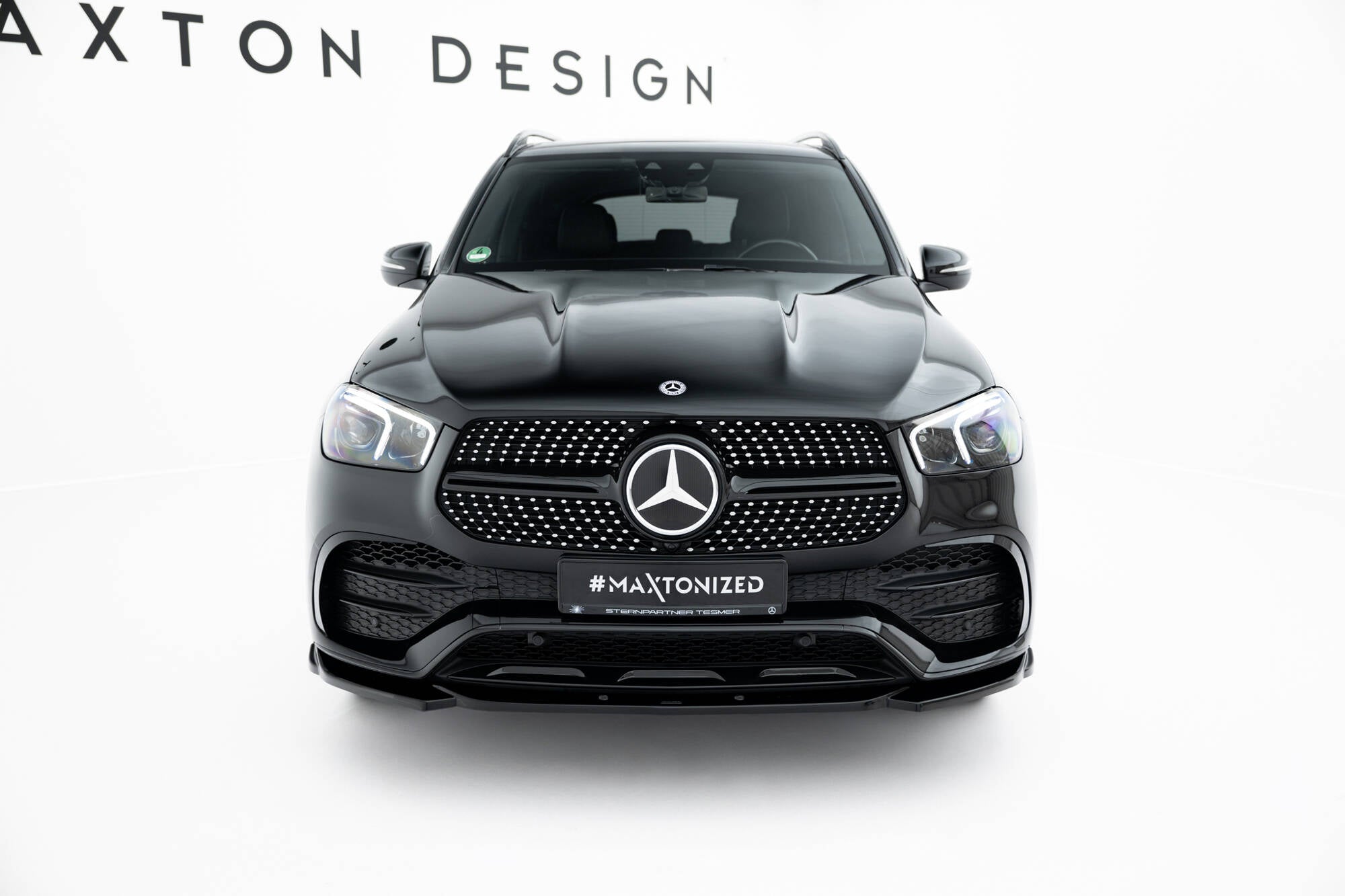Maxton Design Street+ Spoilerlippe Front Ansatz passend für Mercedes-AMG / AMG-Line GLE SUV W167 schwarz Hochglanz