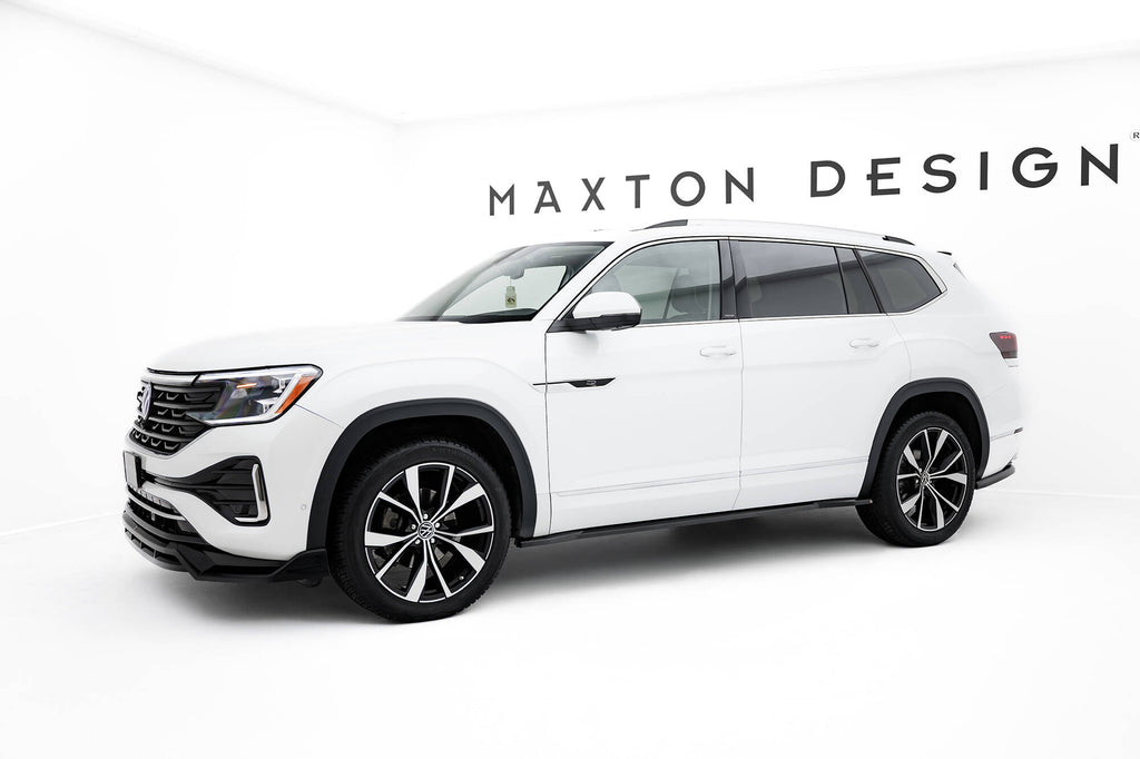 Maxton Design Street+ Seitenschweller Leisten passend für VW Atlas R-Line Mk1 Facelift 2 schwarz Hochglanz