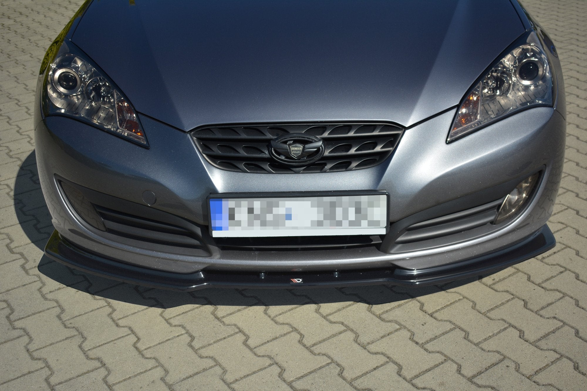 Maxton Design Street+ Spoilerlippe Front Ansatz passend für Hyundai Genesis Coupe Mk1 schwarz Hochglanz