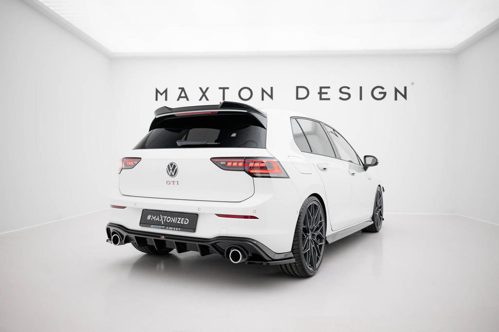 Maxton Design Diffusor Heck Ansatz V.2 passend für VW Golf GTI Mk8 schwarz Hochglanz