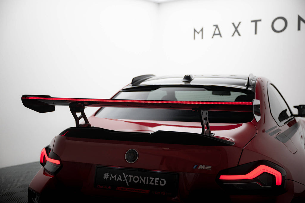 Maxton Design Carbon Spoiler With Internal Brackets Uprights + LED BMW M2 G87 für BMW M2 G87