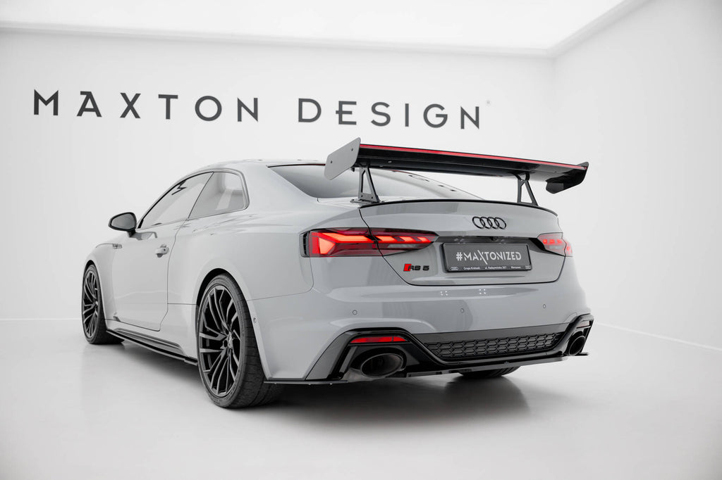 Maxton Design Carbon Spoiler With Upper Swan Mounting + LED Audi A5 / A5 S-Line / S5 / RS5 Coupe F5 / F5 Facelift für Audi A5 / S5 / RS5