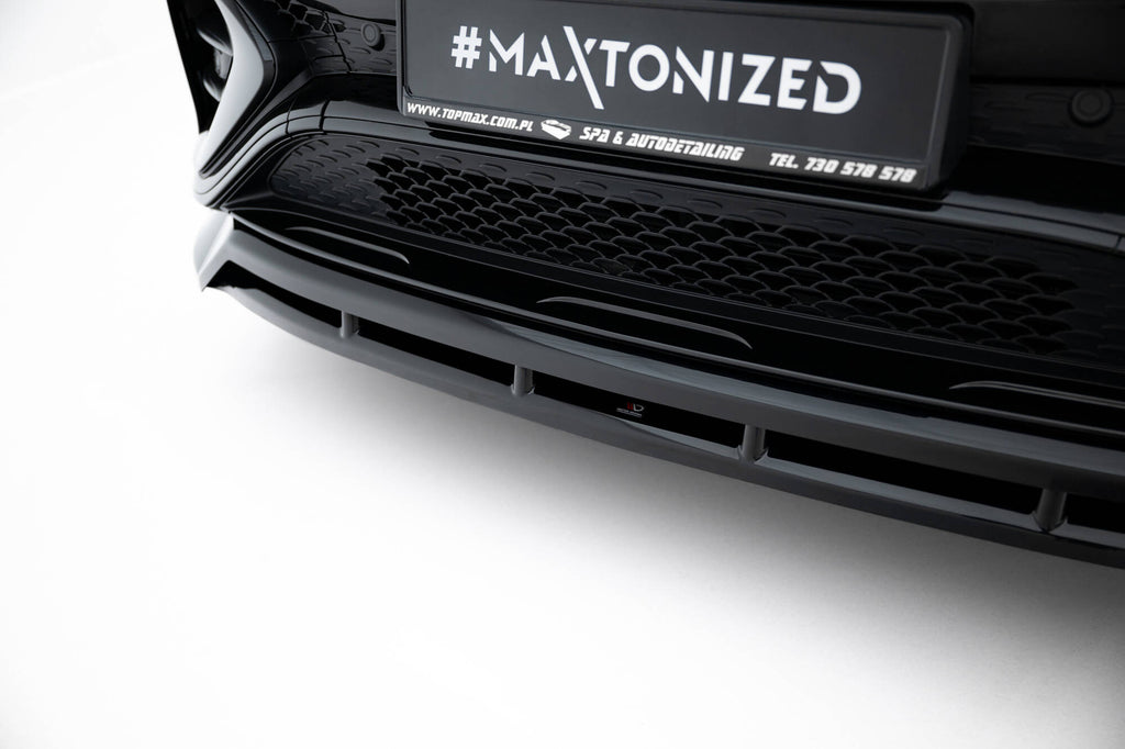 Maxton Design Street+ Spoilerlippe Front Ansatz passend für Mercedes-AMG GLE 53 / AMG-Line SUV / Coupe W167 Facelift / C167 Facelift schwarz Hochglanz