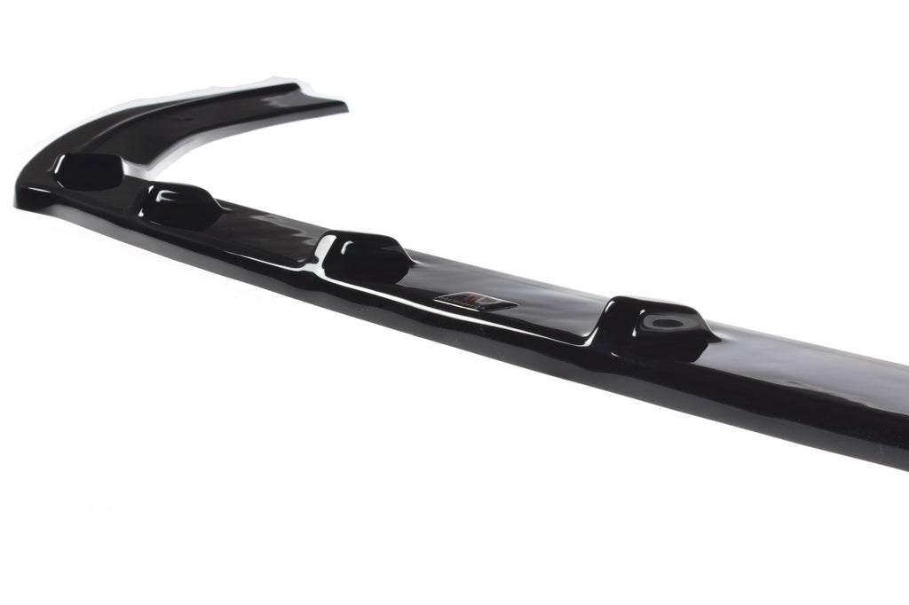 Maxton Design Street+ Spoilerlippe Front Ansatz V.1 passend für Audi RS3 8V FL Limousine schwarz Hochglanz