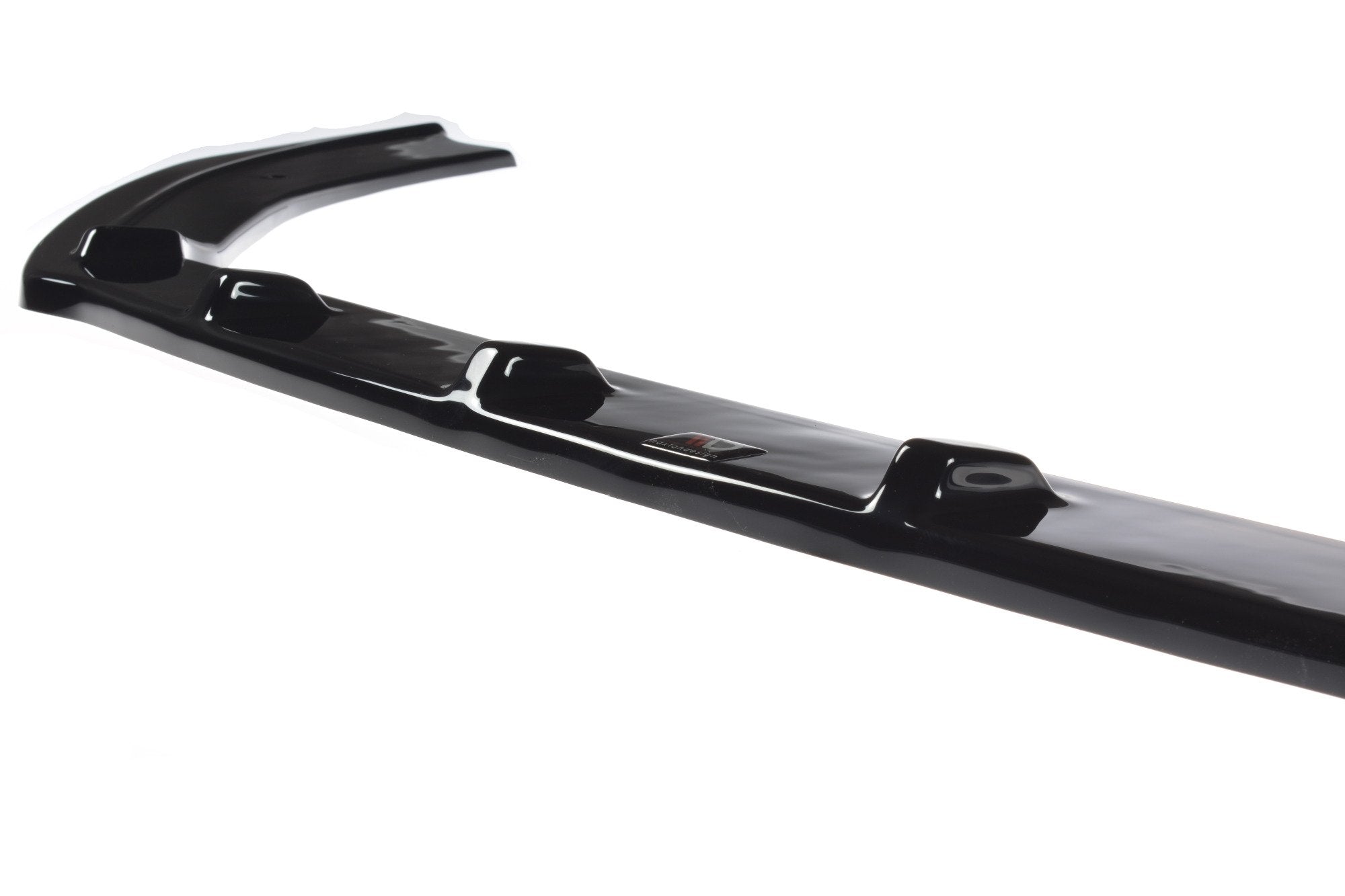 Maxton Design Street+ Spoilerlippe Front Ansatz V.1 passend für Audi RS3 8V FL Limousine schwarz Hochglanz