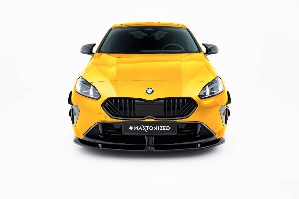 Maxton Design Street+ Spoilerlippe Front Ansatz V.3 passend für BMW 1er M-Paket F70 schwarz Hochglanz