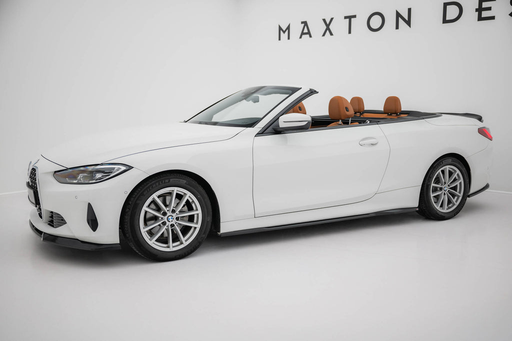 Maxton Design Street+ Seitenschweller Leisten passend für BMW 4er Coupe / Cabrio G22 / G23 schwarz Hochglanz