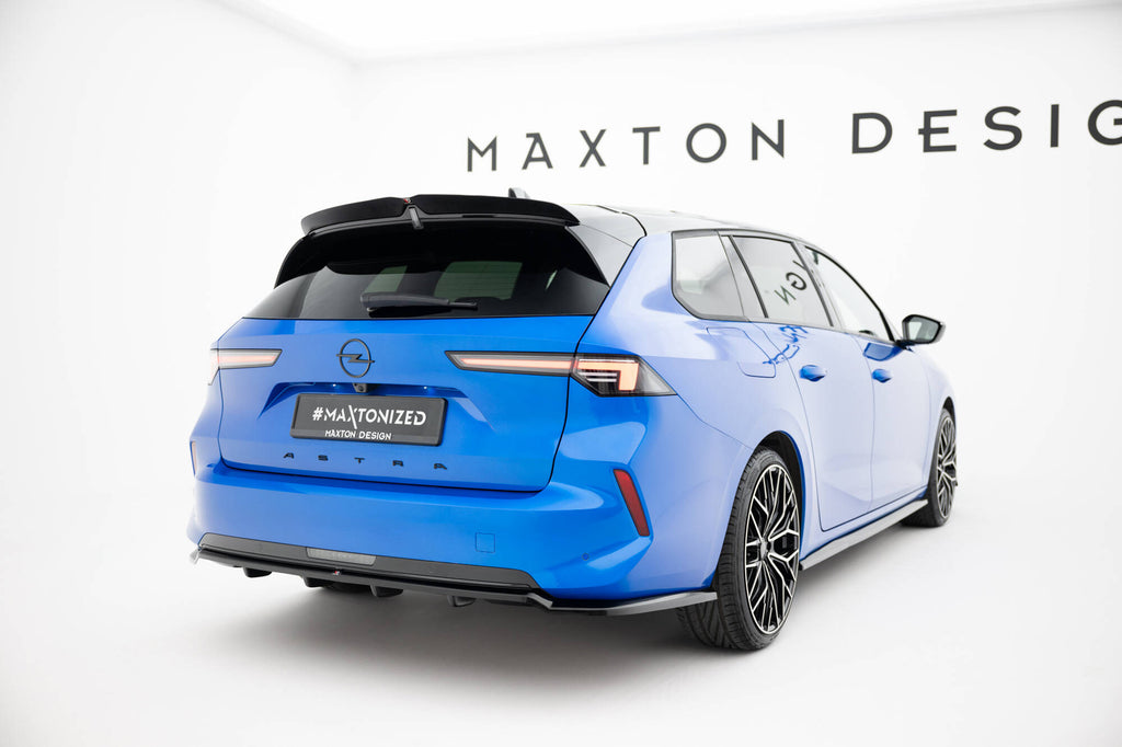 Maxton Design Spoiler CAP passend für Opel Astra Sports Tourer L (MK6) schwarz Hochglanz