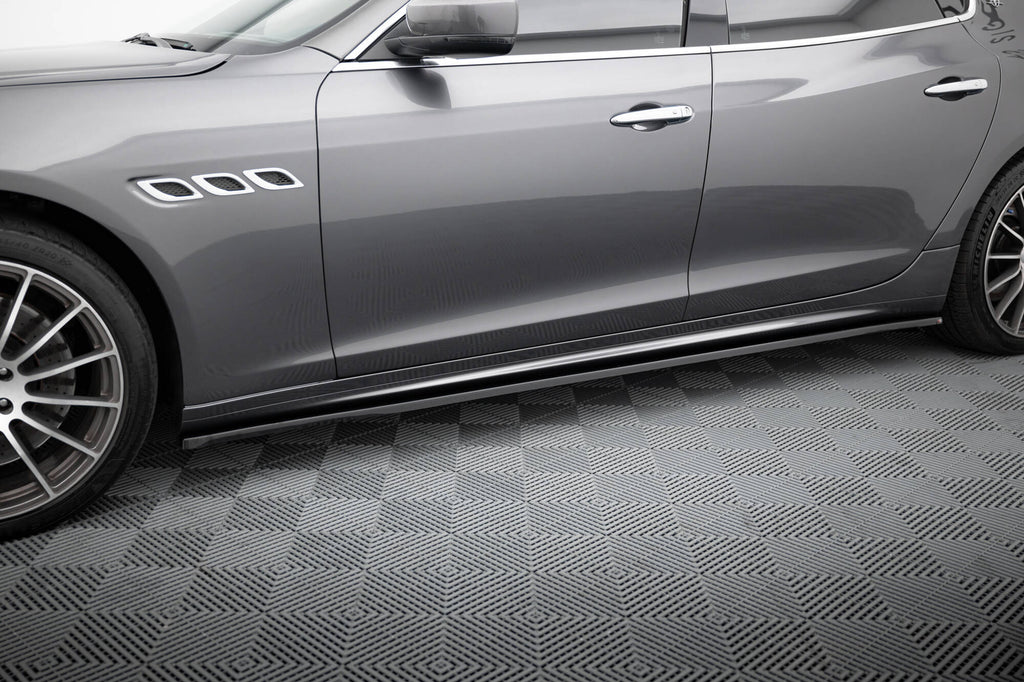 Maxton Design Street+ Seitenschweller Leisten passend für Maserati Quattroporte Mk6 schwarz Hochglanz