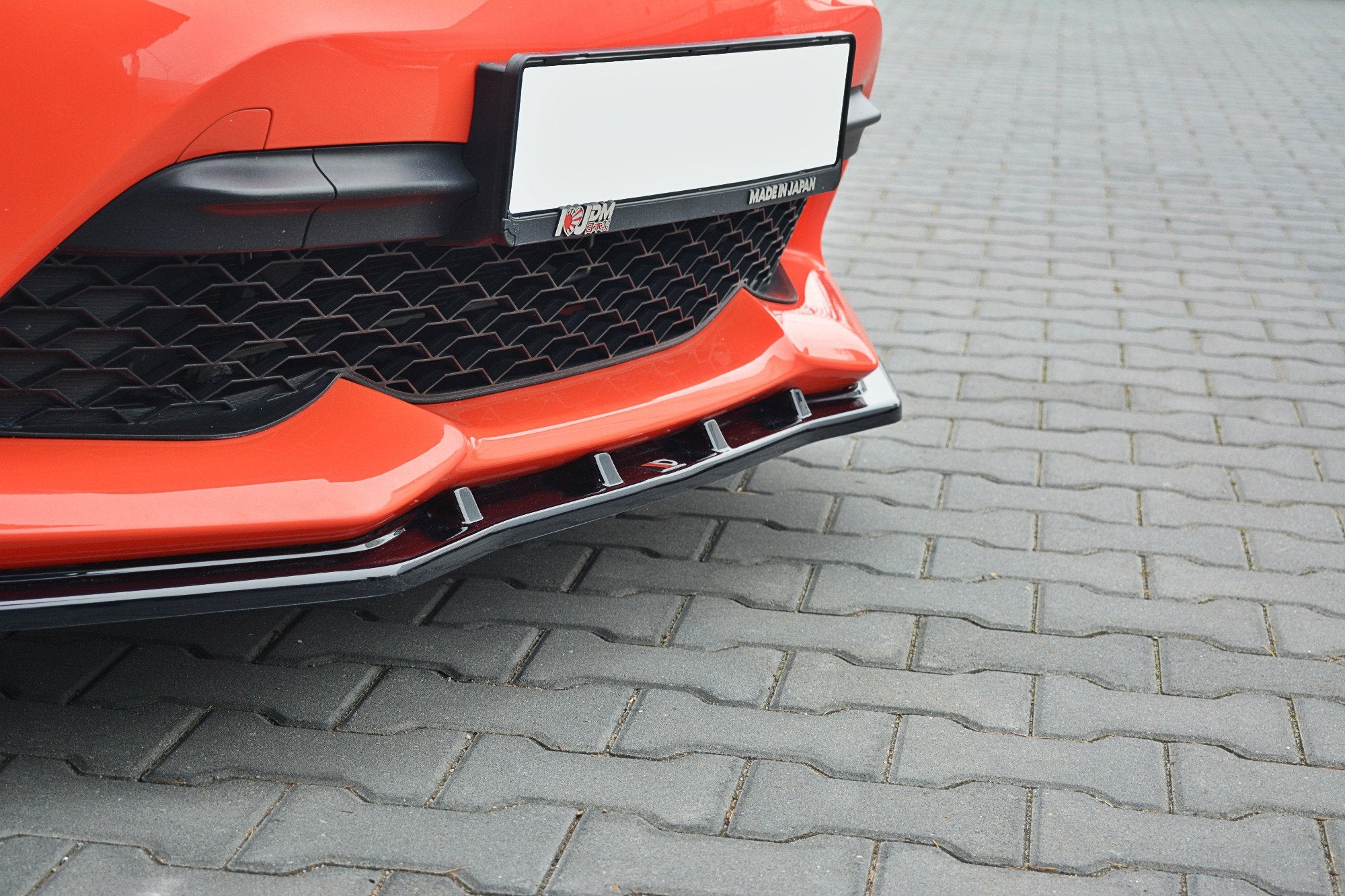 Maxton Design Street+ Spoilerlippe Front Ansatz V.3 passend für Toyota GT86 Facelift schwarz Hochglanz