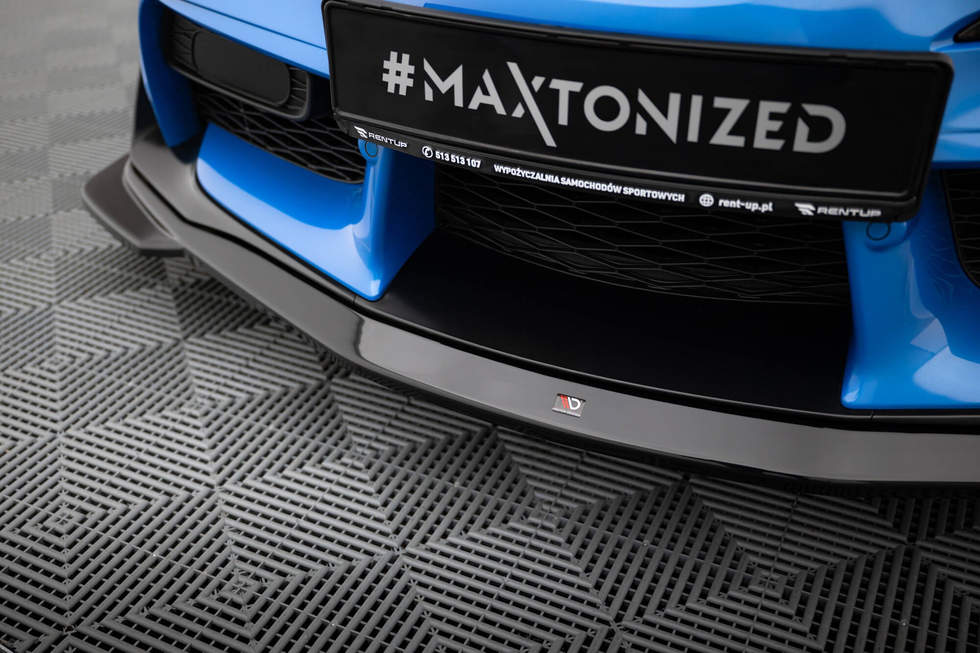 Maxton Design Street+ Spoilerlippe Front Ansatz V.1 passend für Toyota Supra Mk5 schwarz Hochglanz