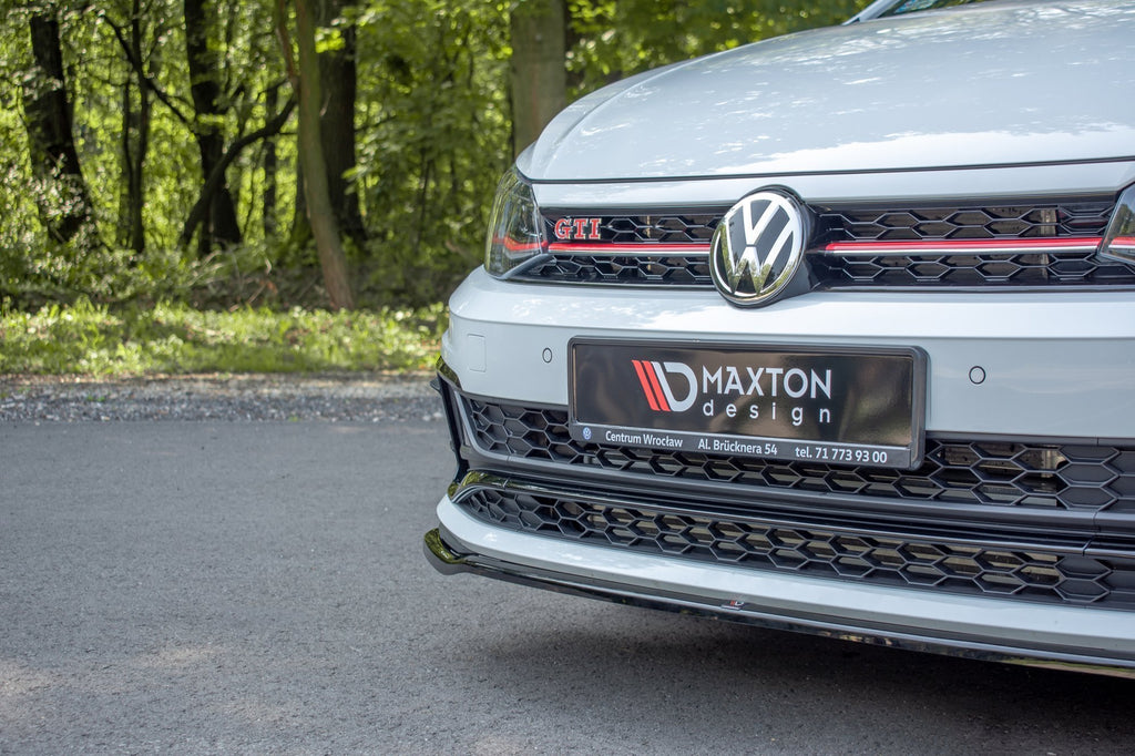 Maxton Design Front Ansatz V.2 für VW POLO MK6 GTI Carbon Look