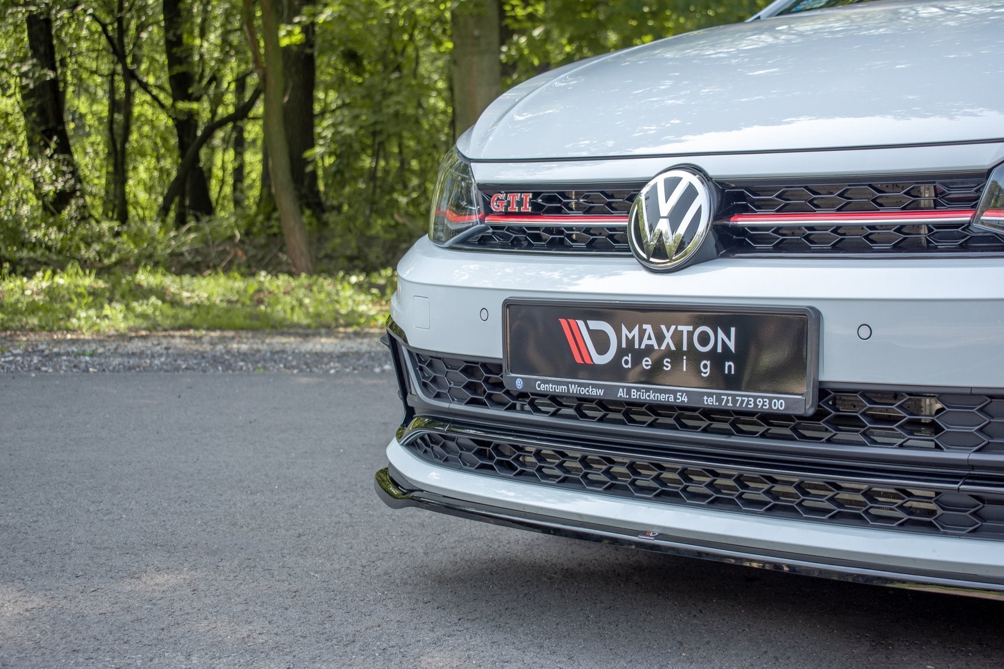 Maxton Design Front Ansatz V.2 für VW POLO MK6 GTI Carbon Look