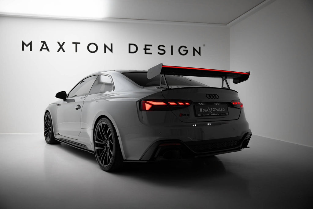 Maxton Design Carbon Spoiler With Upper Swan Mounting + LED Audi A5 / A5 S-Line / S5 / RS5 Coupe F5 / F5 Facelift für Audi A5 / S5 / RS5