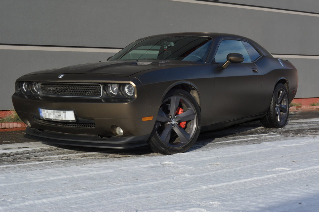 Maxton Design Street+ Spoilerlippe Front Ansatz passend für DODGE CHALLENGER MK3. PHASE-I SRT8 COUPE schwarz Hochglanz