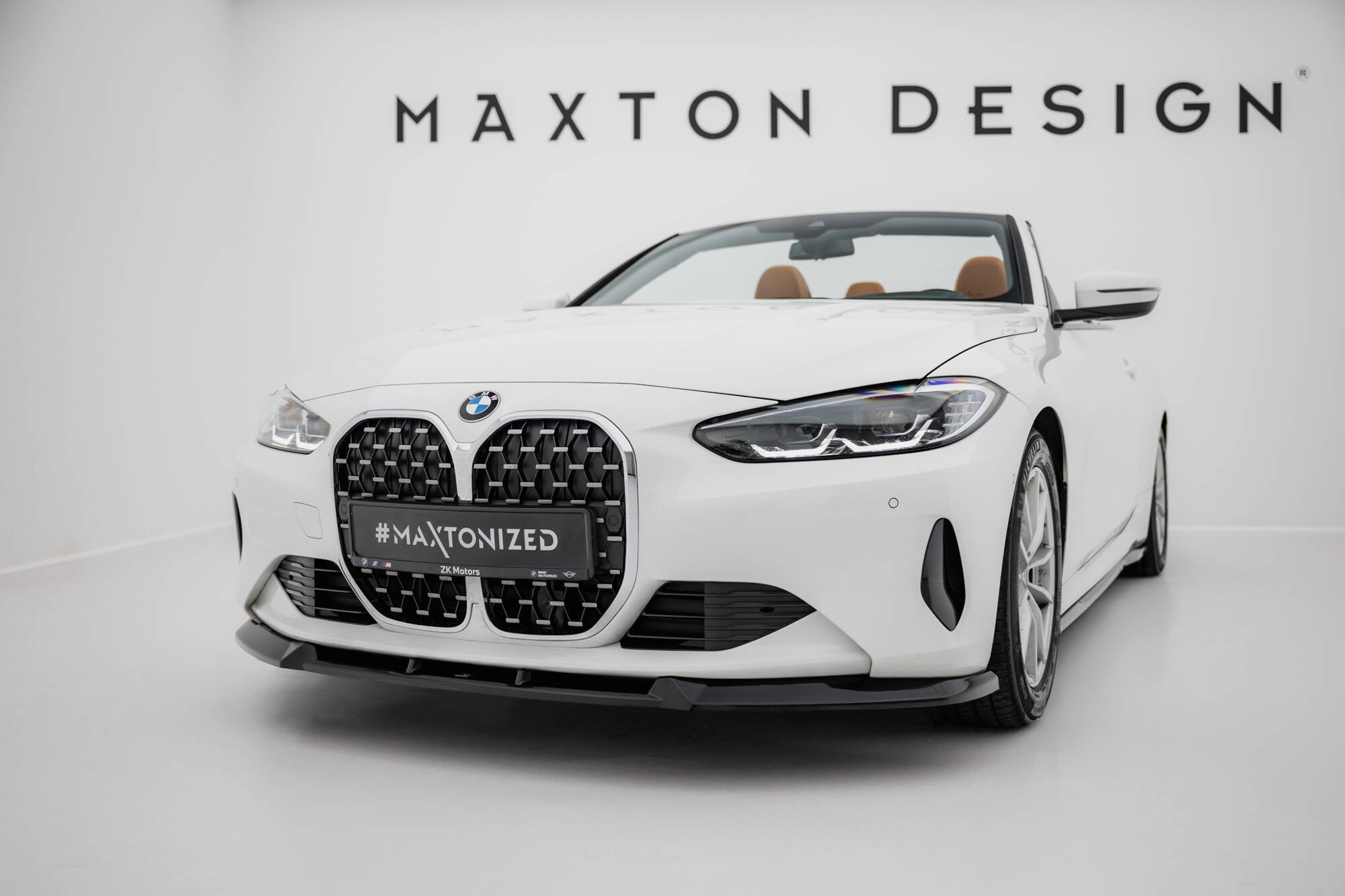Maxton Design Street+ Spoilerlippe Front Ansatz passend für BMW 4er Coupe / Cabrio G22 / G23 schwarz Hochglanz