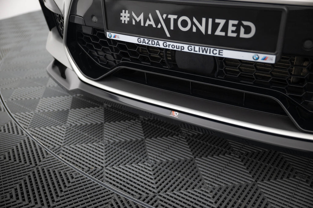 Maxton Design Street+ Spoilerlippe Front Ansatz passend für V.2 BMW X4 M F98 schwarz Hochglanz