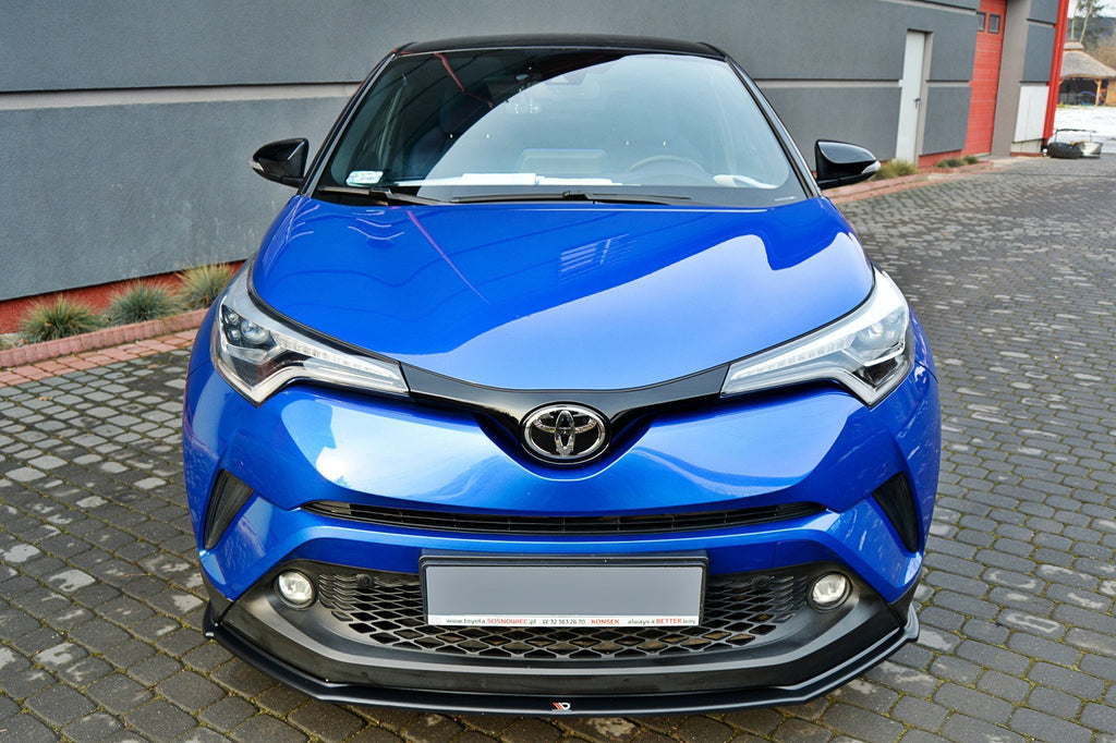 Maxton Design Street+ Spoilerlippe Front Ansatz V.1 passend für TOYOTA C-HR schwarz Hochglanz