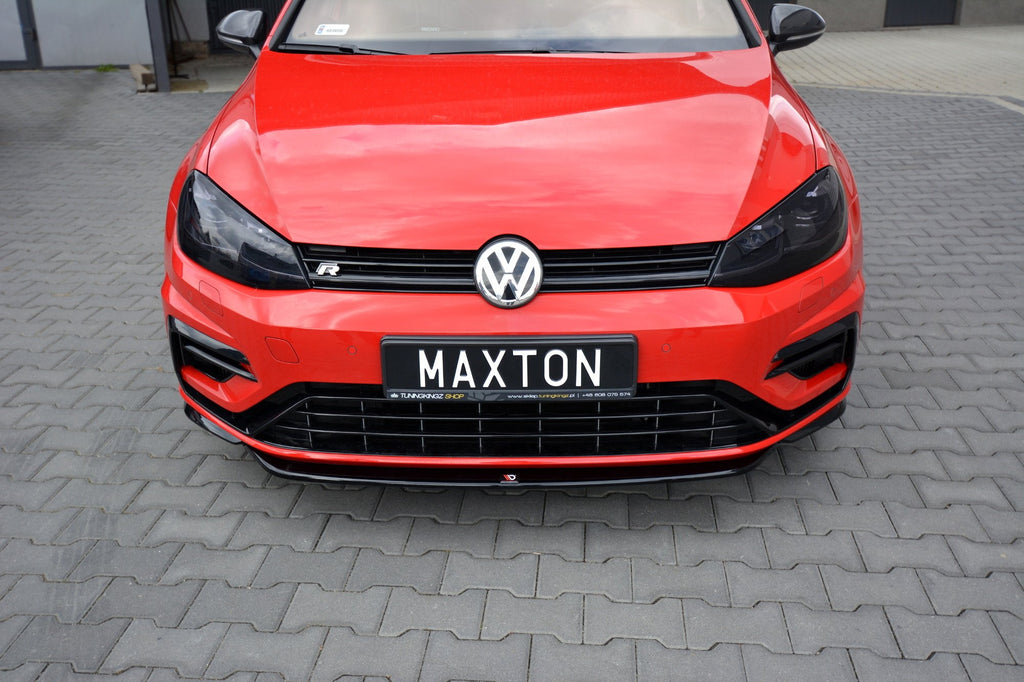 Maxton Design Front Ansatz V.5 für VW Golf 7 R / R-Line Facelift schwarz matt