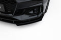 Maxton Design Street Pro Street+ Spoilerlippe Front Ansatz + Flaps passend für Audi RS5 Coupe / Sportback F5 schwarz Hochglanz