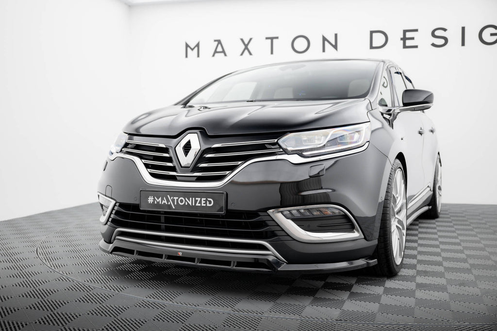 Maxton Design Street+ Spoilerlippe Front Ansatz passend für Renault Espace Mk5 schwarz Hochglanz