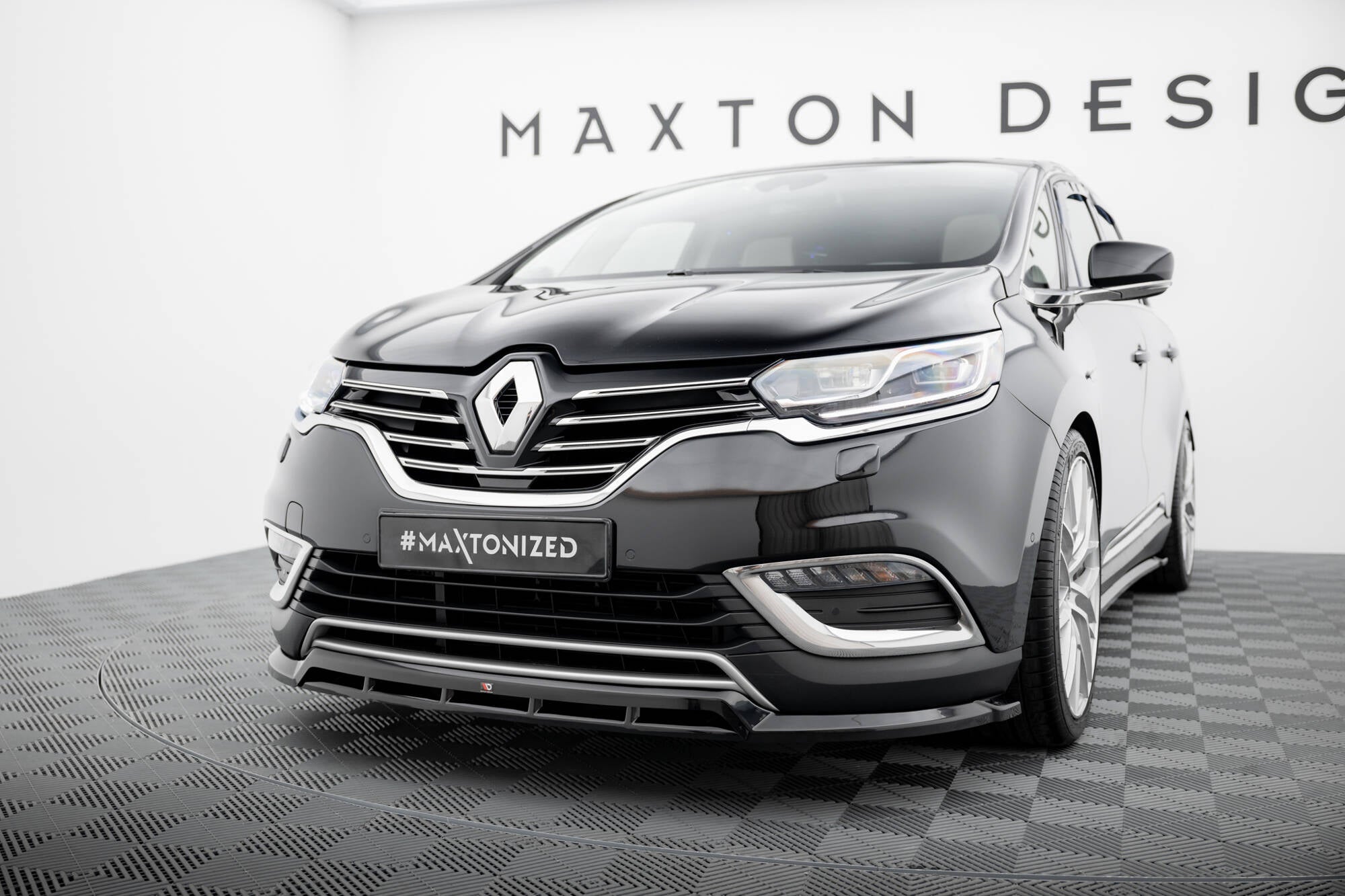 Maxton Design Street+ Spoilerlippe Front Ansatz passend für Renault Espace Mk5 schwarz Hochglanz