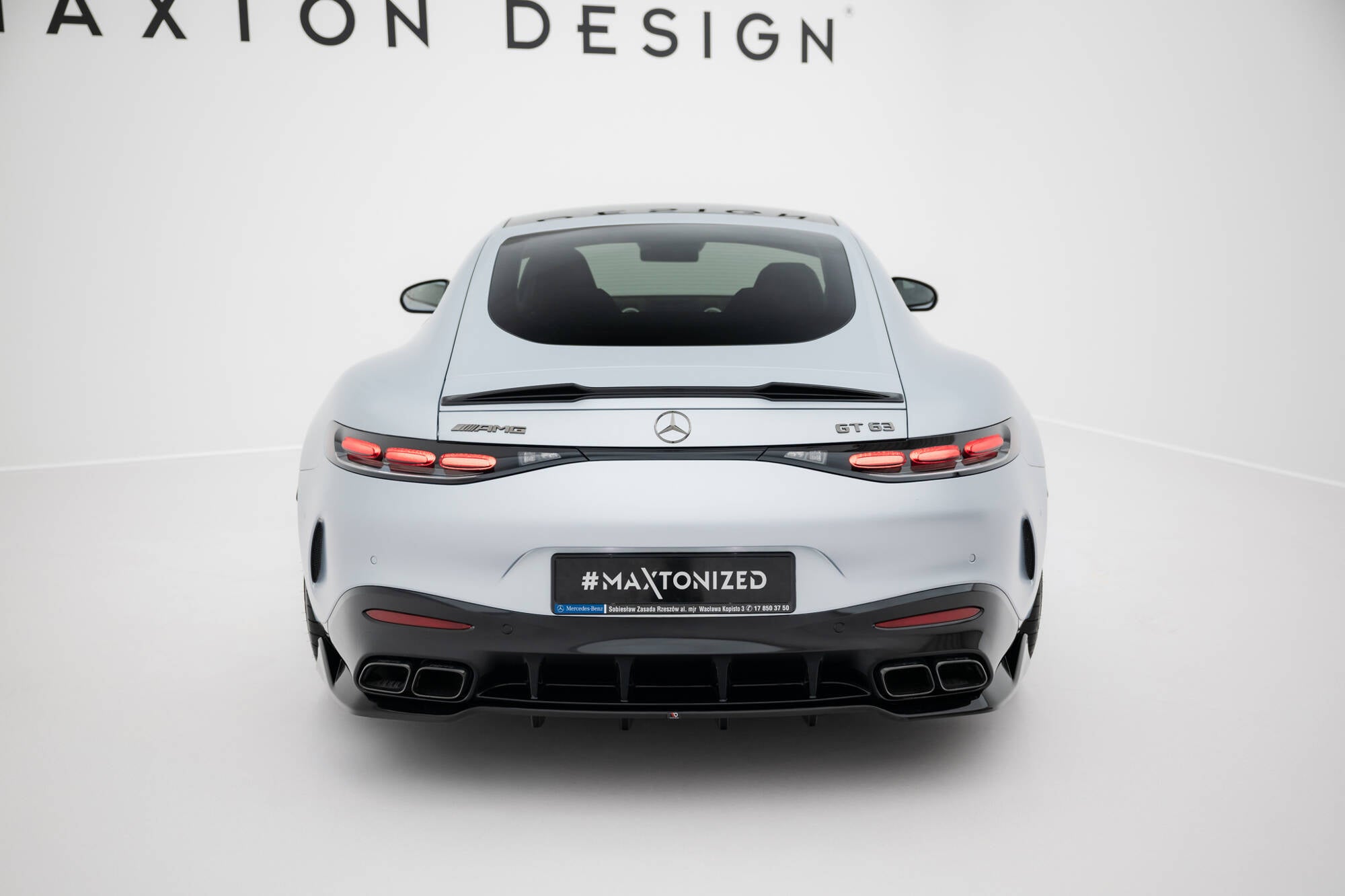 Maxton Design Spoiler CAP 3D passend für Mercedes-AMG GT 43 / 63 / 55 / 63 S E Performance C192 schwarz Hochglanz