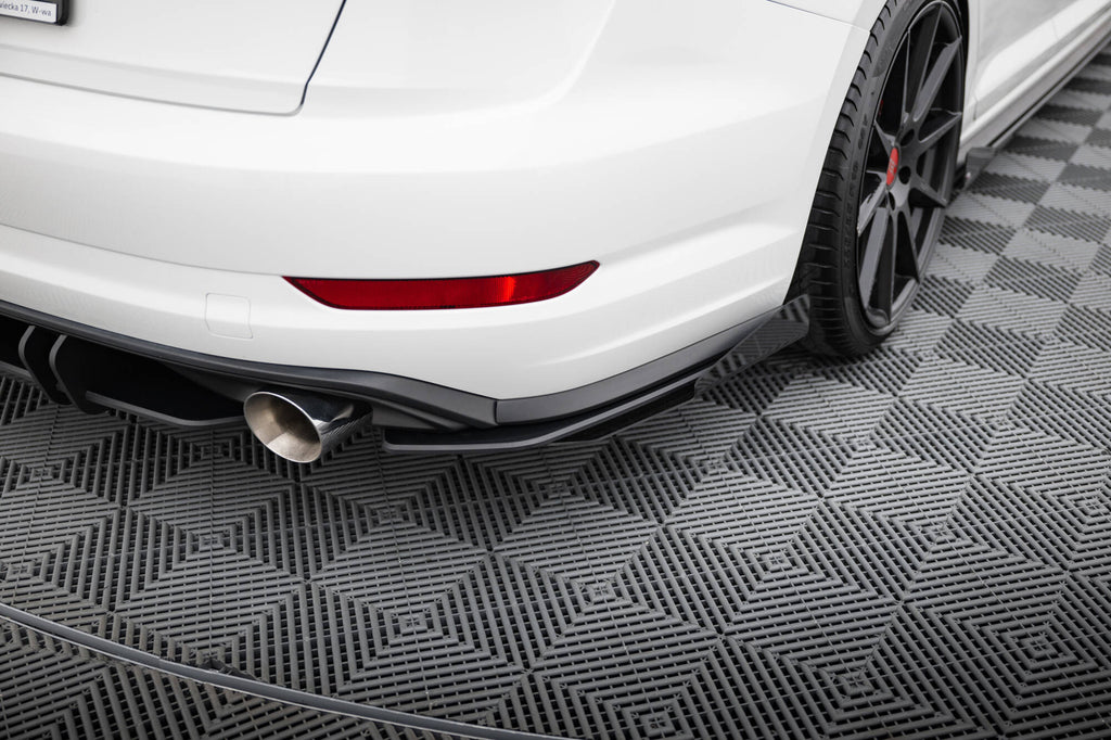 Maxton Design Street Pro Heck Ansatz Flaps Diffusor + Flaps passend für VW Jetta GLI Mk7 schwarz Hochglanz