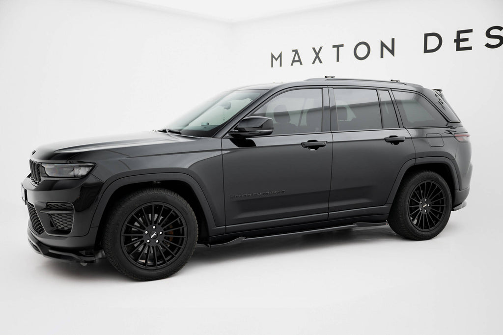 Maxton Design Street+ Seitenschweller Leisten passend für Jeep Grand Cherokee Trailhawk Mk5 schwarz Hochglanz