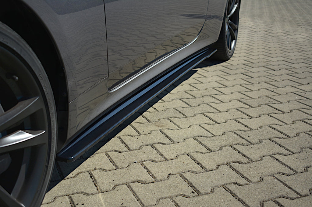 Maxton Design Street+ Seitenschweller Leisten passend für Hyundai Genesis Coupe Mk1 schwarz Hochglanz