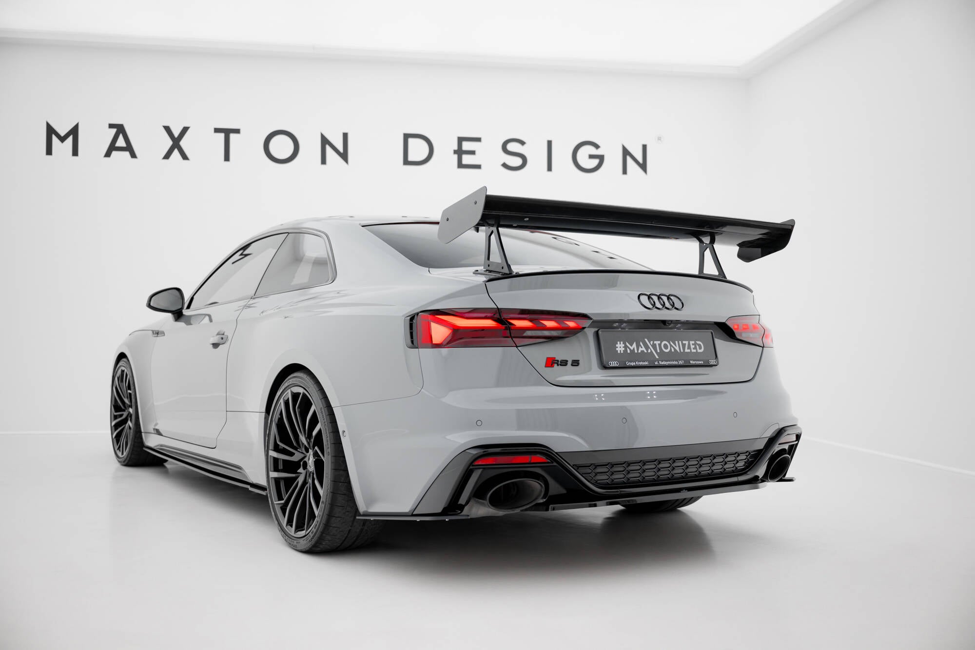 Maxton Design Carbon Spoiler With Upper Swan Mounting Audi A5 / A5 S-Line / S5 / RS5 Coupe F5 / F5 Facelift für Audi A5 / S5 / RS5