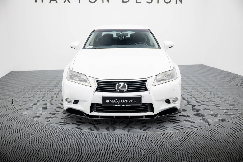 Maxton Design Street+ Spoilerlippe Front Ansatz passend für V.1 Lexus GS Mk4 (L10) schwarz Hochglanz