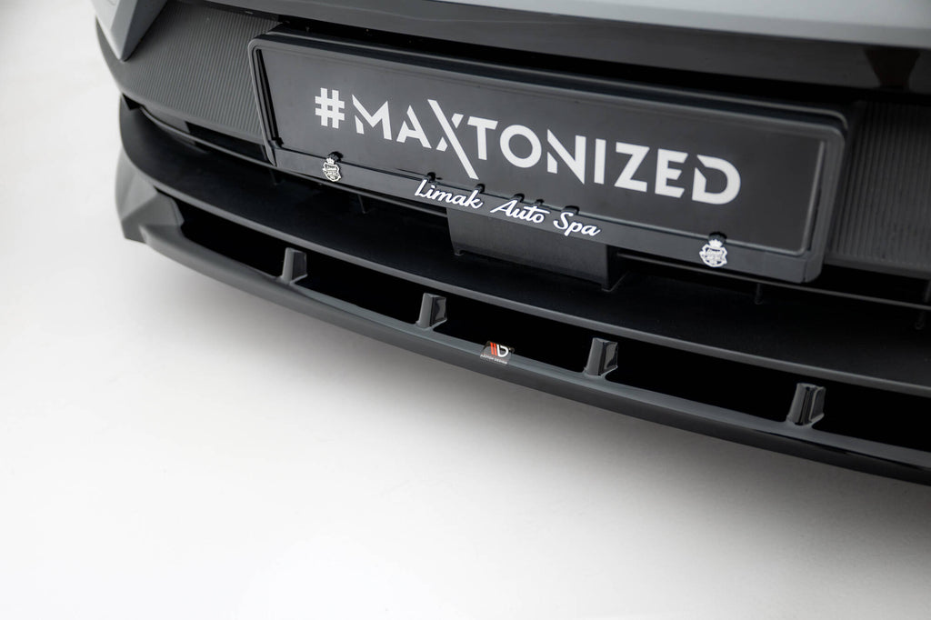 Maxton Design Street+ Spoilerlippe Front Ansatz passend für Volvo EX30 Mk1 schwarz Hochglanz