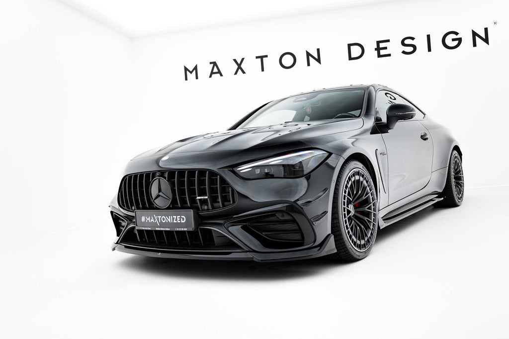 Maxton Design Street+ Spoilerlippe Front Ansatz V.1 passend für Mercedes-AMG CLE 53 C236 schwarz Hochglanz