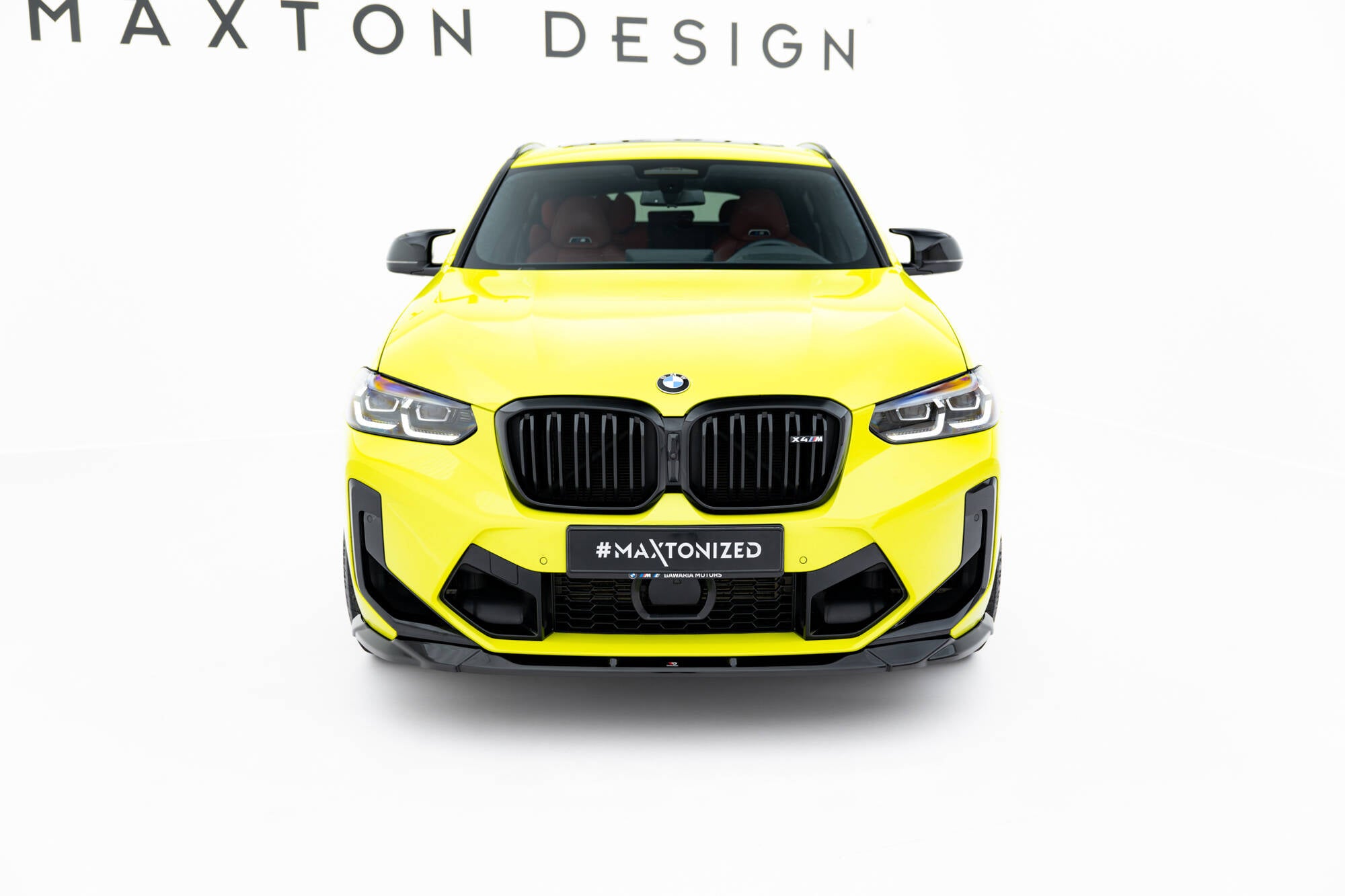 Maxton Design Street+ Spoilerlippe Front Ansatz passend für BMW X4M F98 Facelift schwarz Hochglanz