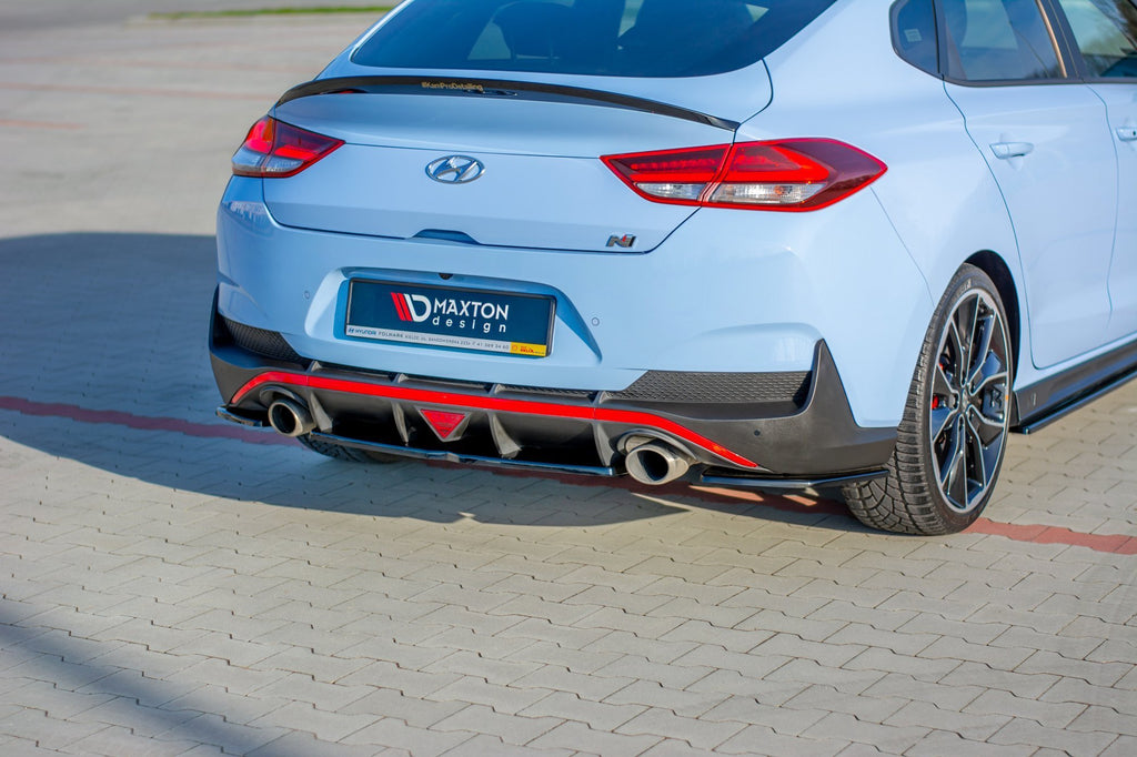 Maxton Design Heckansatz Hyundai I30 N Mk3 Fastback schwarz Hochglanz für Hyundai I30 N Mk3