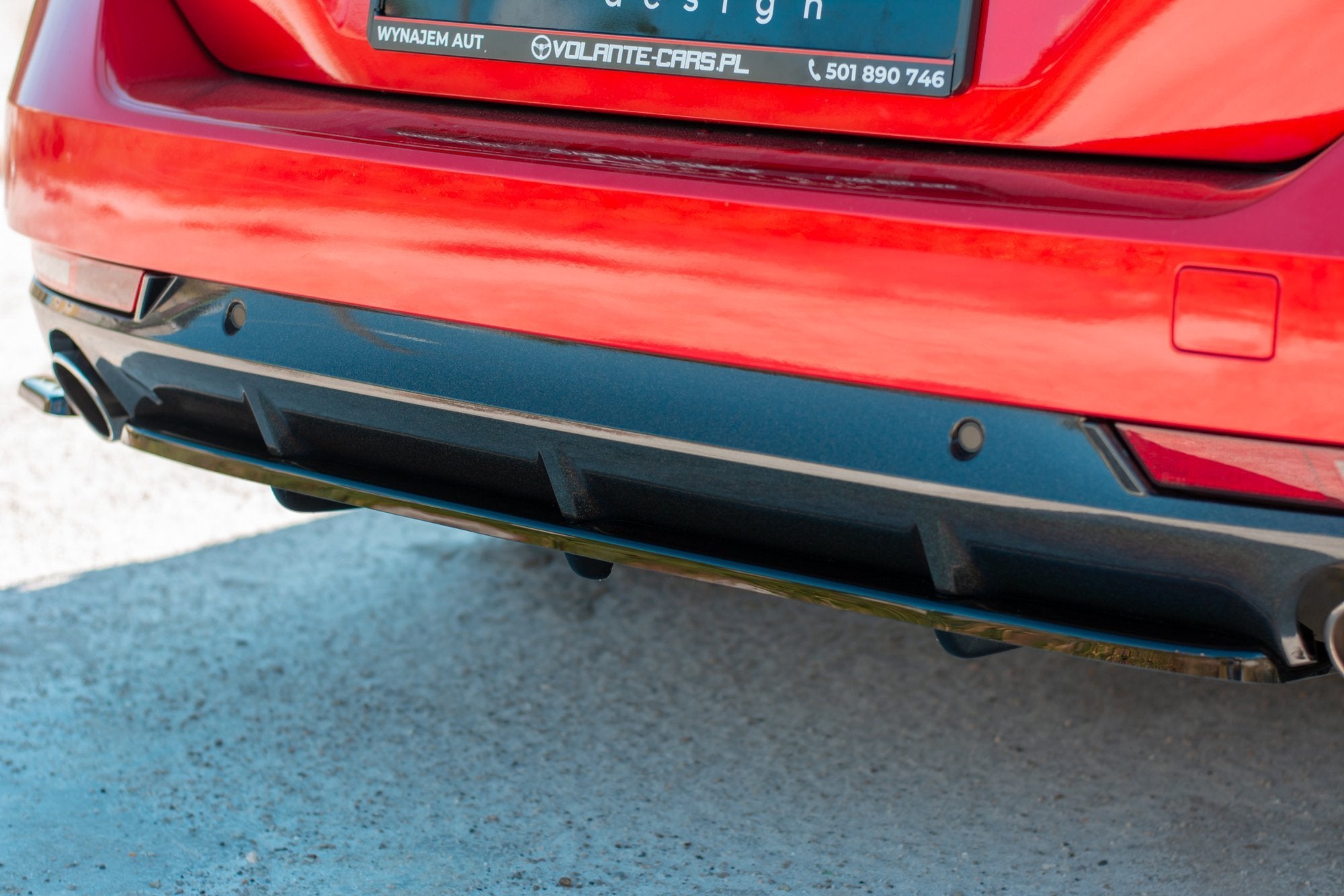 Maxton Design Heckansatz(mit einem vertikalem balken) Peugeot 508 BenzinMk2 schwarz Hochglanz für Peugeot 508 Mk2