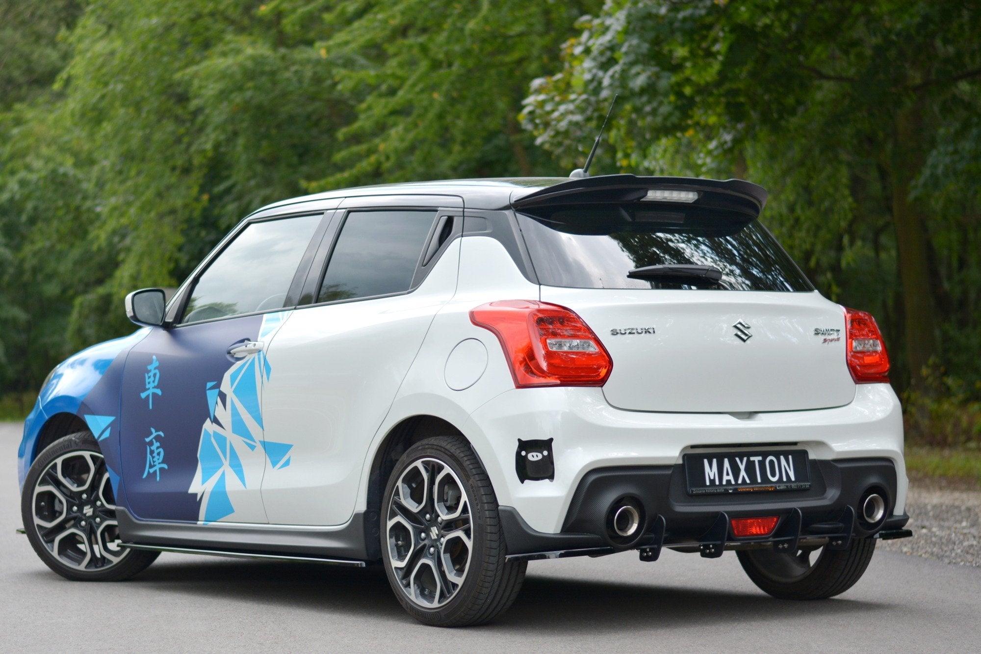 Maxton Design Spoiler CAP passend für SUZUKI SWIFT 6 SPORT schwarz Hochglanz