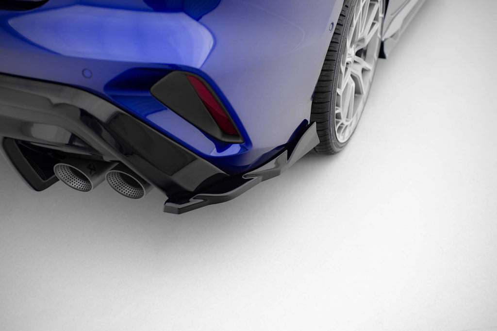 Maxton Design Heck Ansatz Flaps Diffusor V.4 passend für Audi S3 Limousine 8Y Facelift schwarz Hochglanz