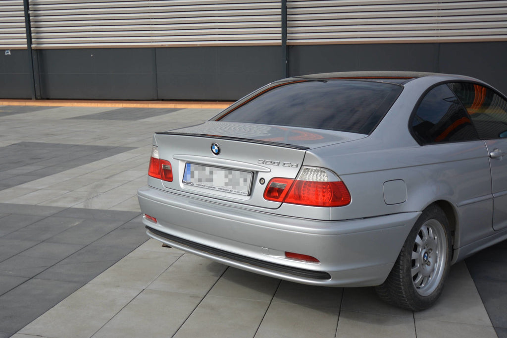 Maxton Design Spoiler CAP passend für BMW 3er E46 COUPE vor Facelift schwarz Hochglanz