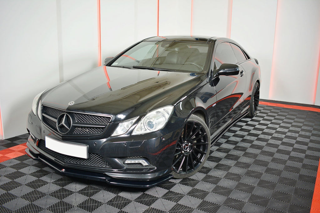 Maxton Design Street+ Seitenschweller Leisten passend für Mercedes-Benz E-Klasse Coupe AMG-Line C207 schwarz Hochglanz