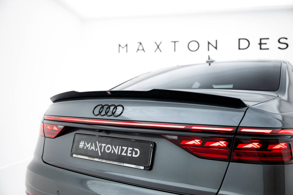 Maxton Design Spoiler CAP passend für Audi S8 / A8 S-Line D5 Facelift schwarz Hochglanz