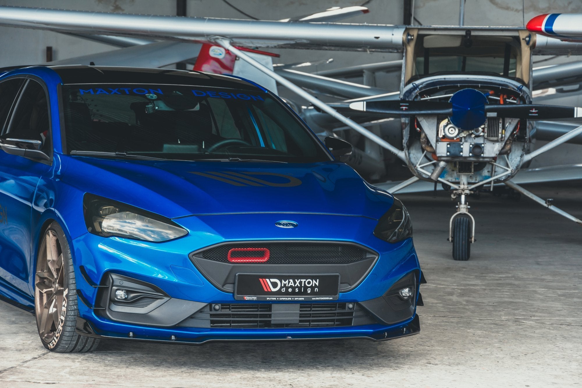 Maxton Design Street+ Spoilerlippe Front Ansatz passend für Ford Focus ST / ST-Line Mk4
