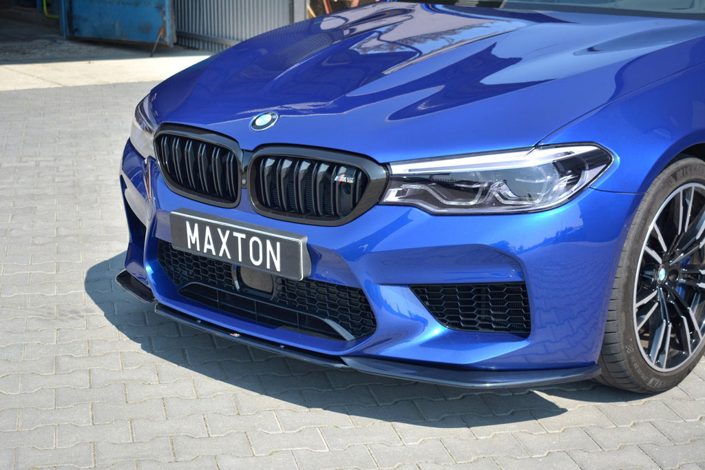 Maxton Design Street+ Spoilerlippe Front Ansatz V.2 passend für BMW M5 F90 schwarz Hochglanz